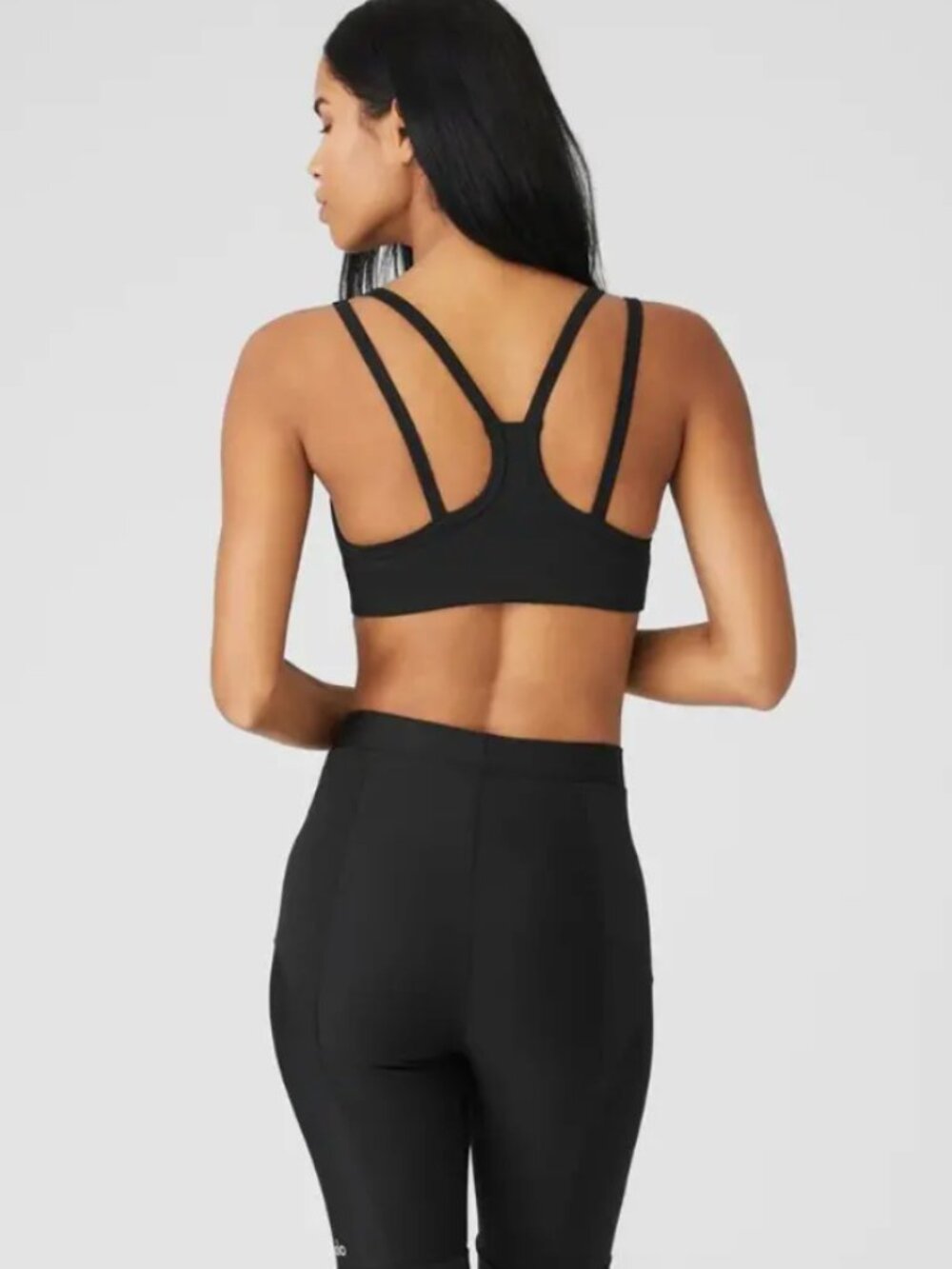 Alo Yoga - Airlift Ribbed Jump Start V-Neck Bra Small - Picture 3 of 7